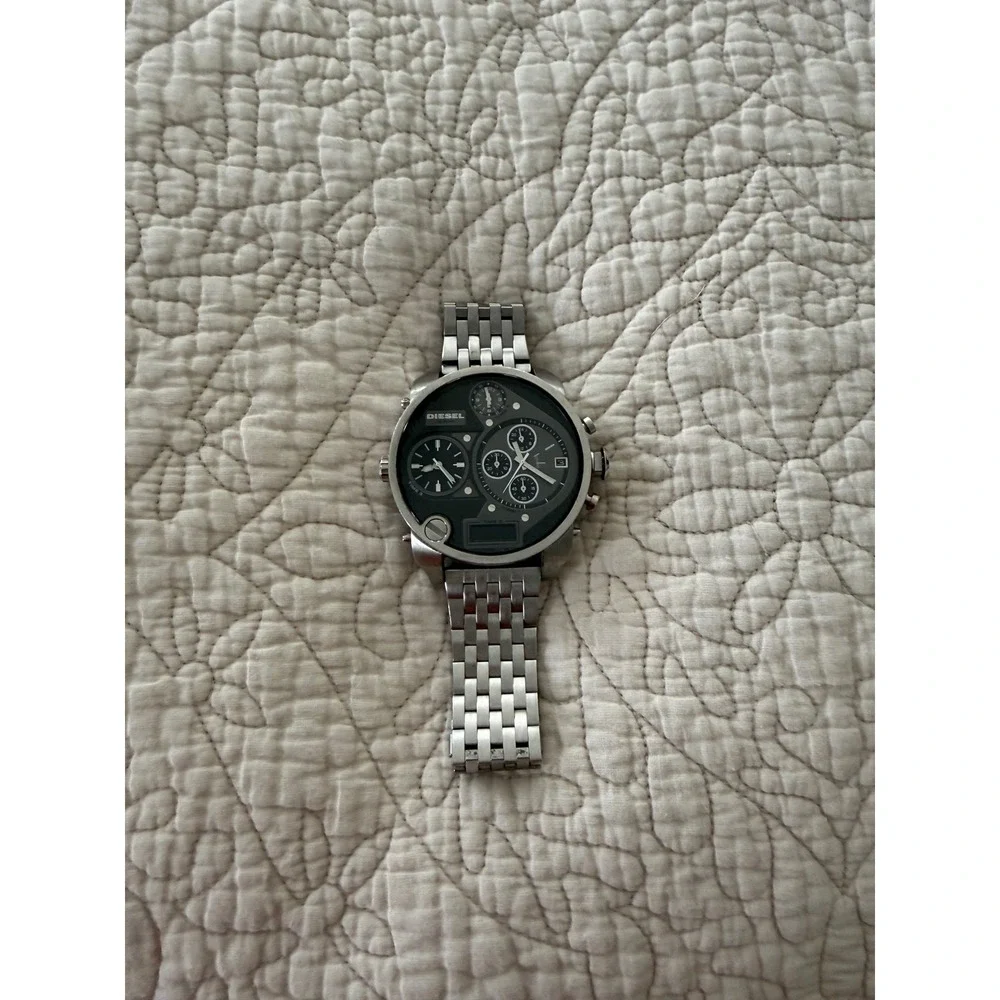 Diesel Mr. Daddy DZ7221 Men's 57mm Oversized Stainless Steel Watch Black Dial